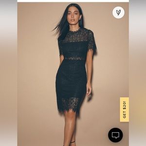Lulus remarkable black lace dress